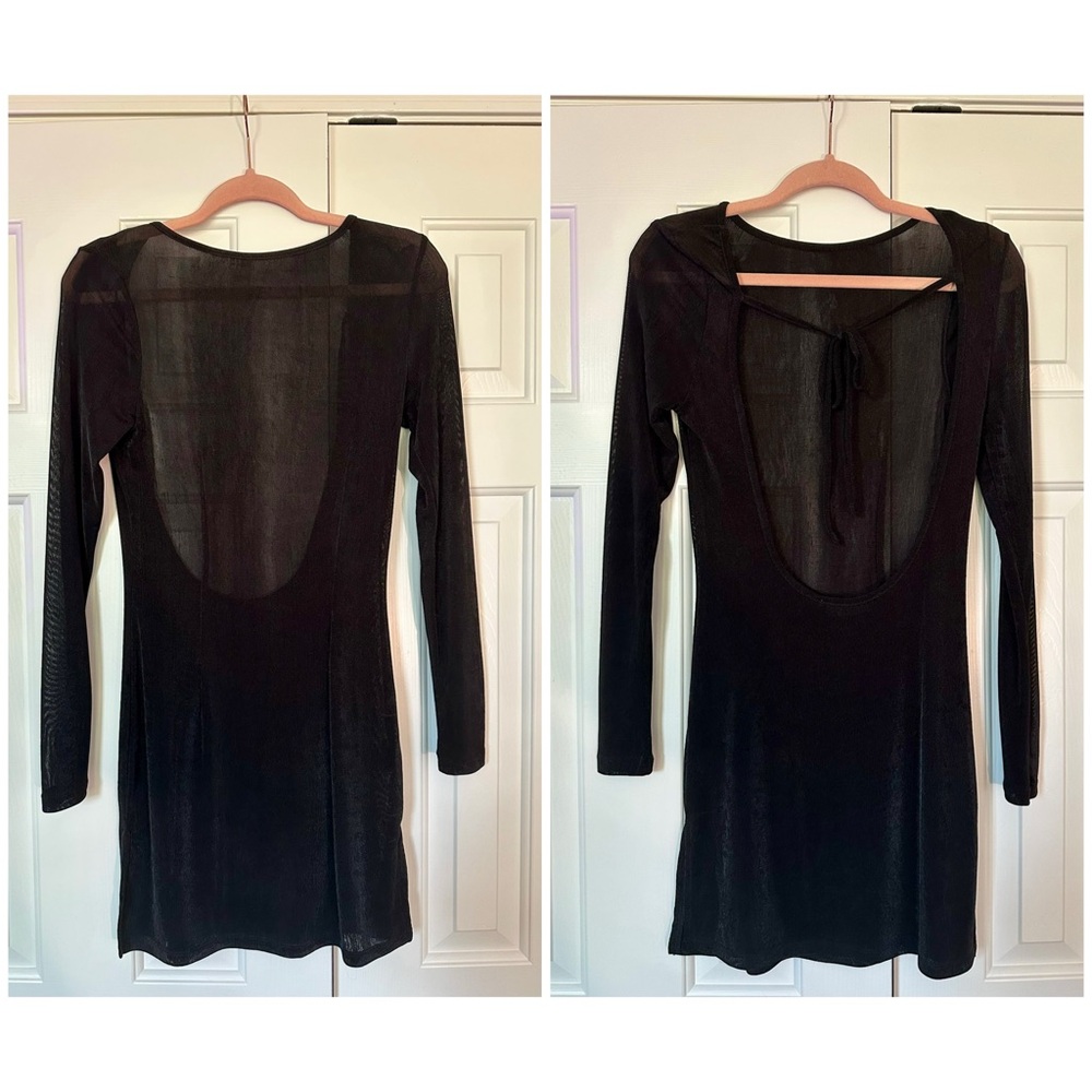Elegant Black Sheer Dress